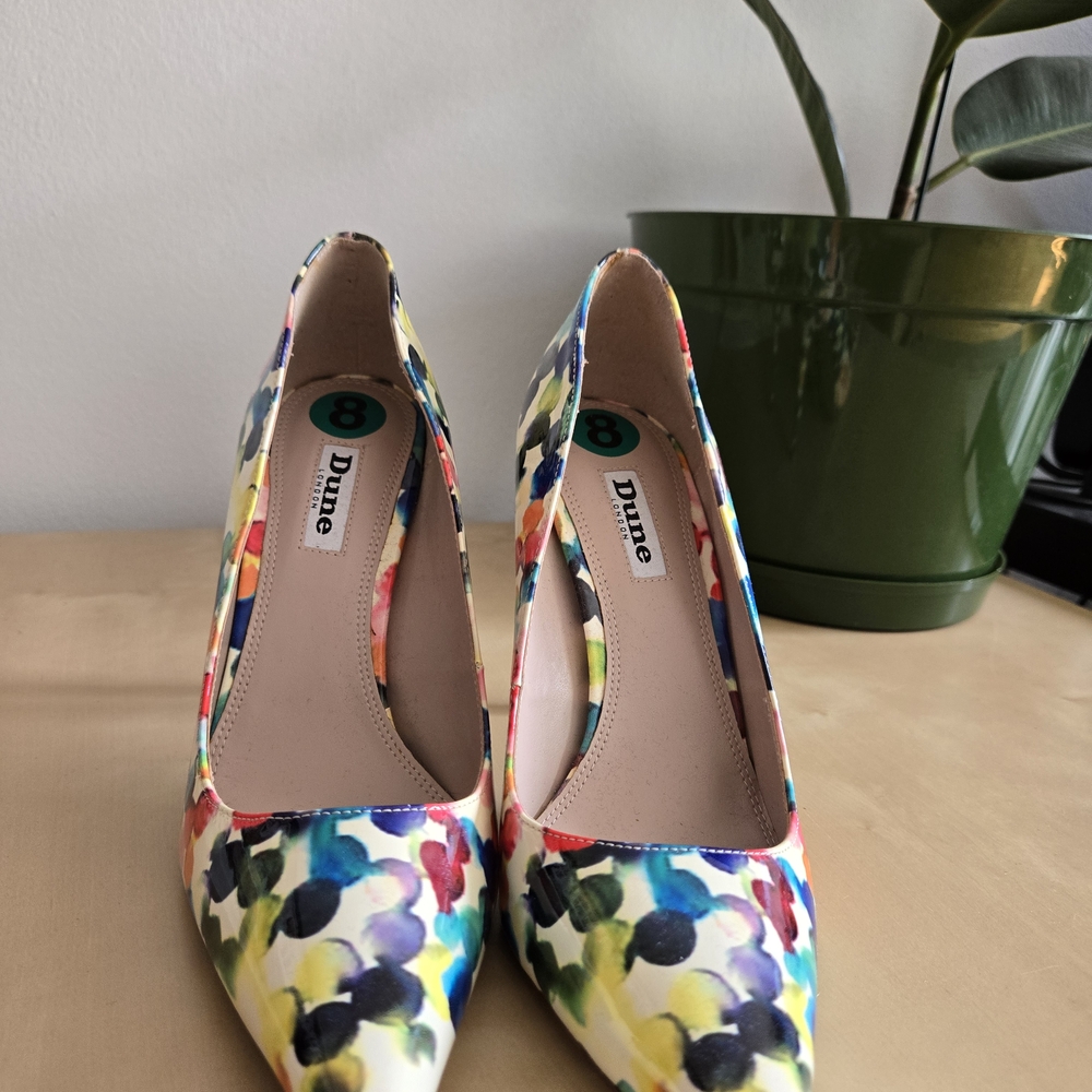 Melrose - Dune London Blue and Red Heels